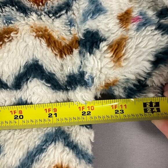 Eddie Bauer Women’s Large Sherpa Fleece Pullover Aztec Print 1/4 Zip Winter Jack - Picture 6 of 12